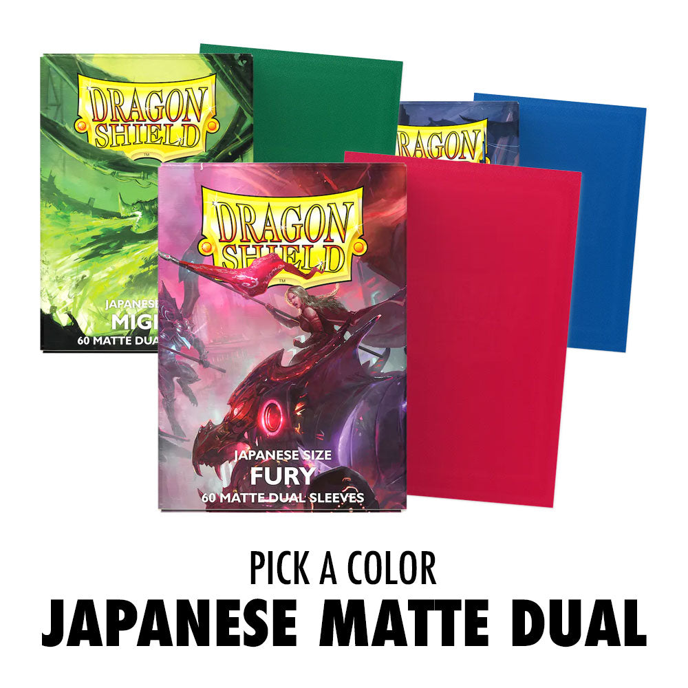 Dragon Shield Sleeves (Japanese Size, Matte Dual, 60ct) - Pick a color