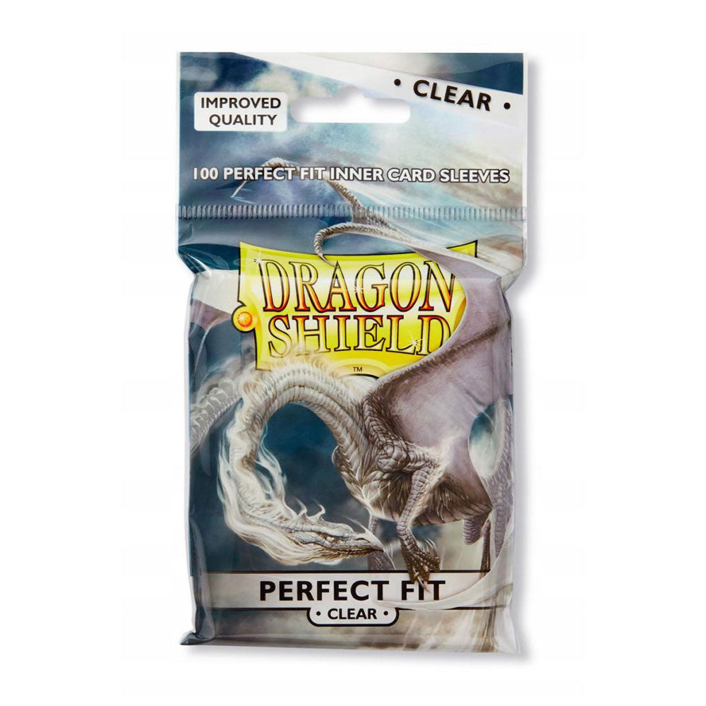 Dragon Shield Perfect Fit Inner Sleeves (Standard Size, Clear, 100CT)