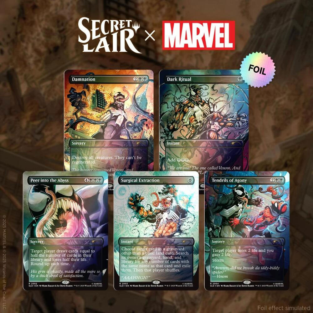 Secret Lair x Marvel's Spider-Man: Venom Unleashed (Colors) - Rainbow Foil Edition