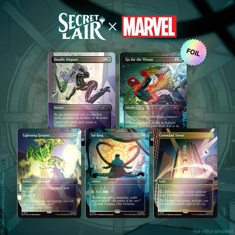 Secret Lair x Marvel's Spider-Man: Villainous Plots - Rainbow Foil Edition