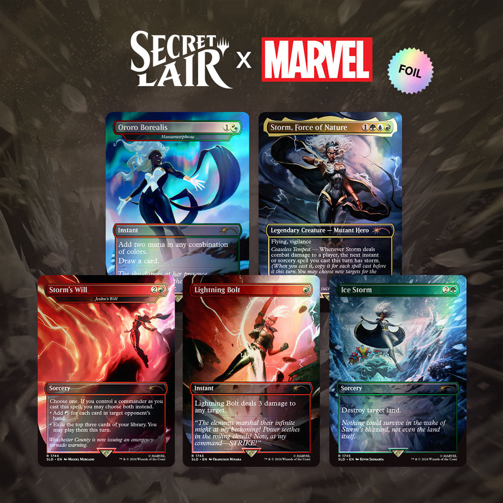 MTG マーベル SL Storm Rainbow-Foil Edition Amazon.com: Magic the Gathering Secret Lair x Marvel's Storm