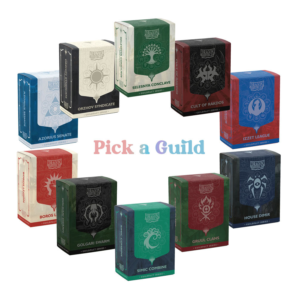 Dragon Shield Guildpact Sleeves (Standard Size, Matte Dual Art, 100ct) - Pick a color