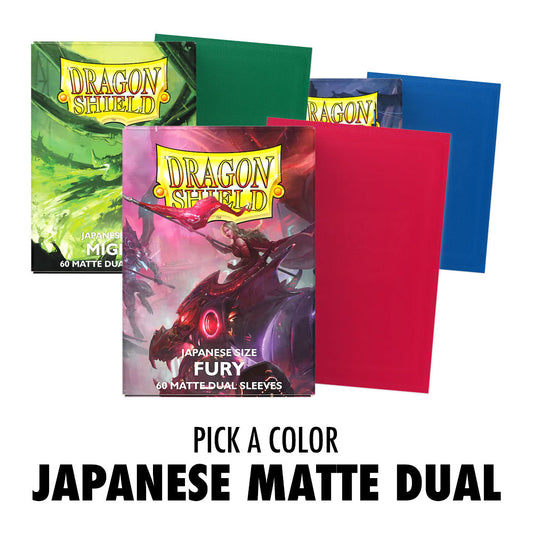 Dragon Shield Sleeves (Japanese Size, Matte Dual, 60ct) - Pick a color