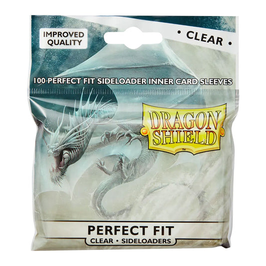 Dragon Shield Clear Sideloading Perfect Fit Sleeves (Standard Size, Clear, 100CT)