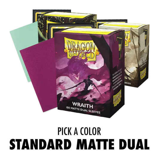 Dragon Shield Sleeves (Standard Size, Matte Dual, 100ct) - Pick a color