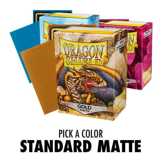 Dragon Shield Sleeves (Standard Size, Matte, 100ct) - Pick a color