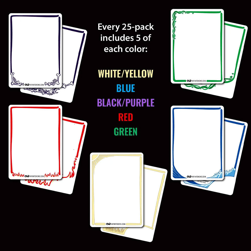 InfiniTokens COLOR Dry Erase Cards/Tokens - 25-Pack