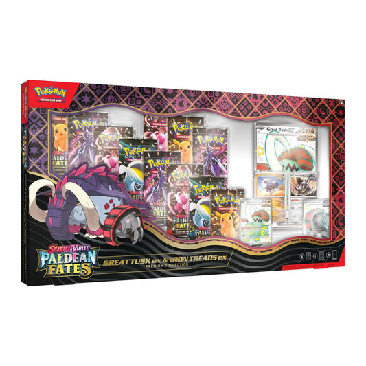 Paldean Fates Great Tusk ex & Iron Treads ex Premium Collection