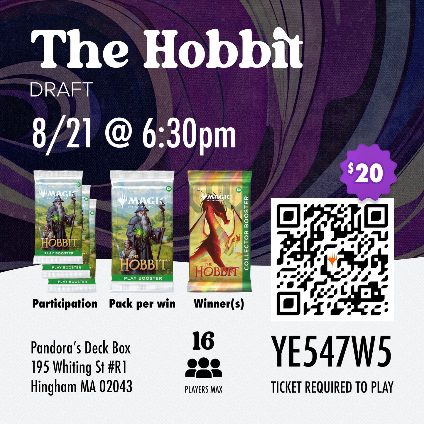 EVENT - MTG Draft - The Hobbit - 8/21/2026