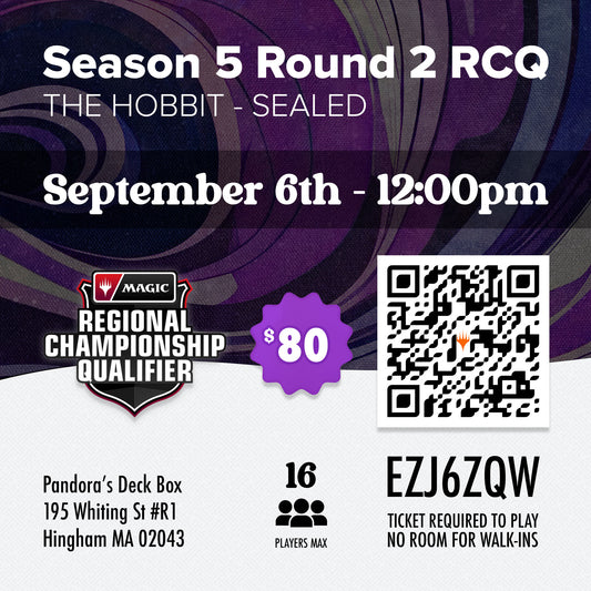 EVENT - MTG Season 5 Round 2 RCQ - The Hobbit Sealed