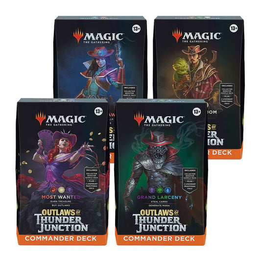 Outlaws of Thunder Junction Commander Deck Display [Set of 4]