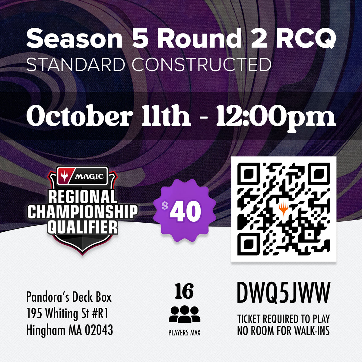 EVENT - MTG Season 5 Round 2 RCQ - Standard